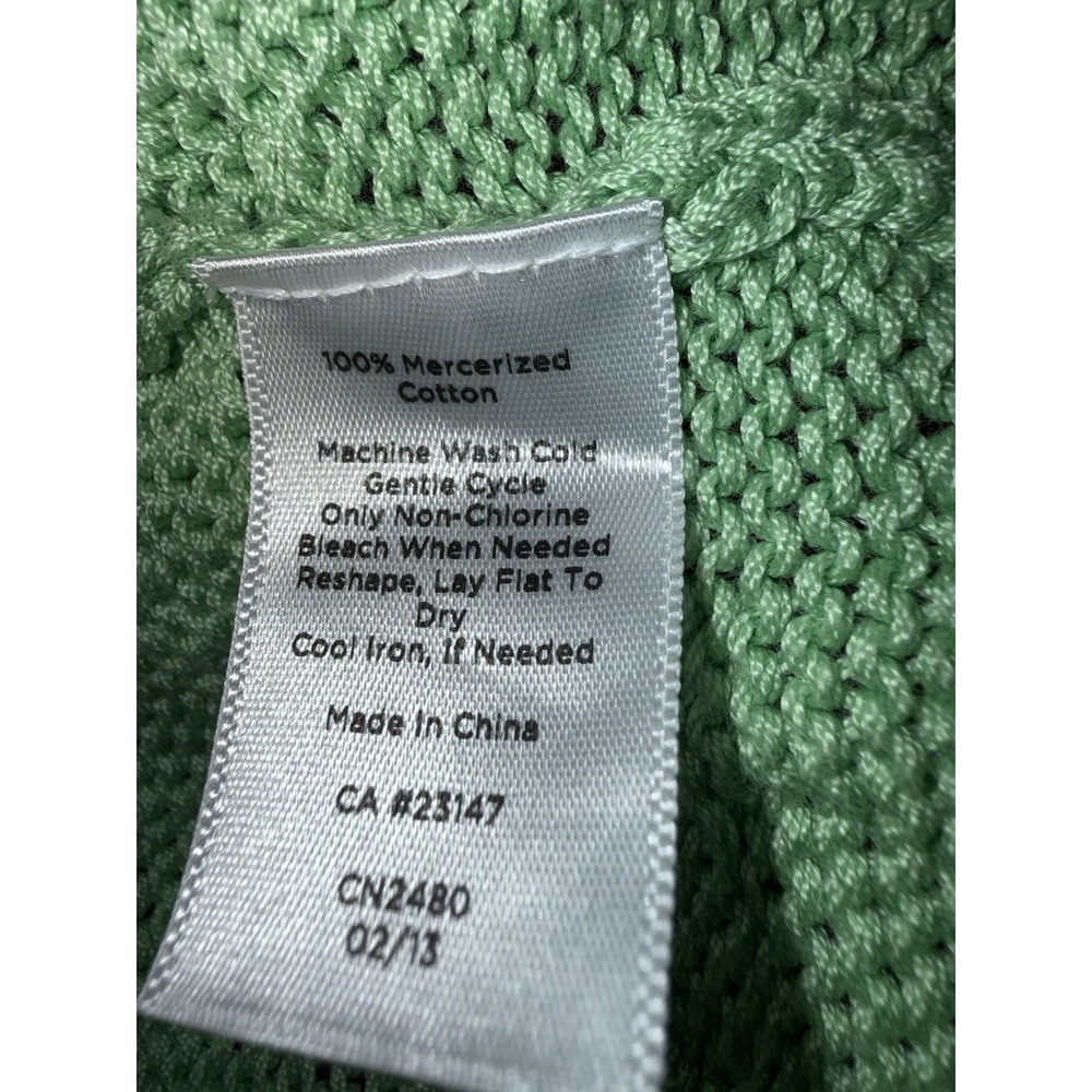 Talbots Women's Cardigan Sweater Vest With Drawstring Belt Green Size XL - Picture 4 of 6